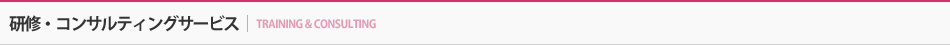 研修・コンサルティングサービス