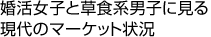 婚活女子と草食系男子に見る現代のマーケット状況