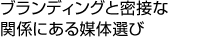 ブランディングと密接な関係にある媒体選び